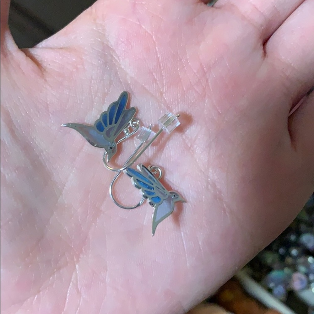 Light blue Bird Earrings